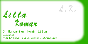 lilla komar business card